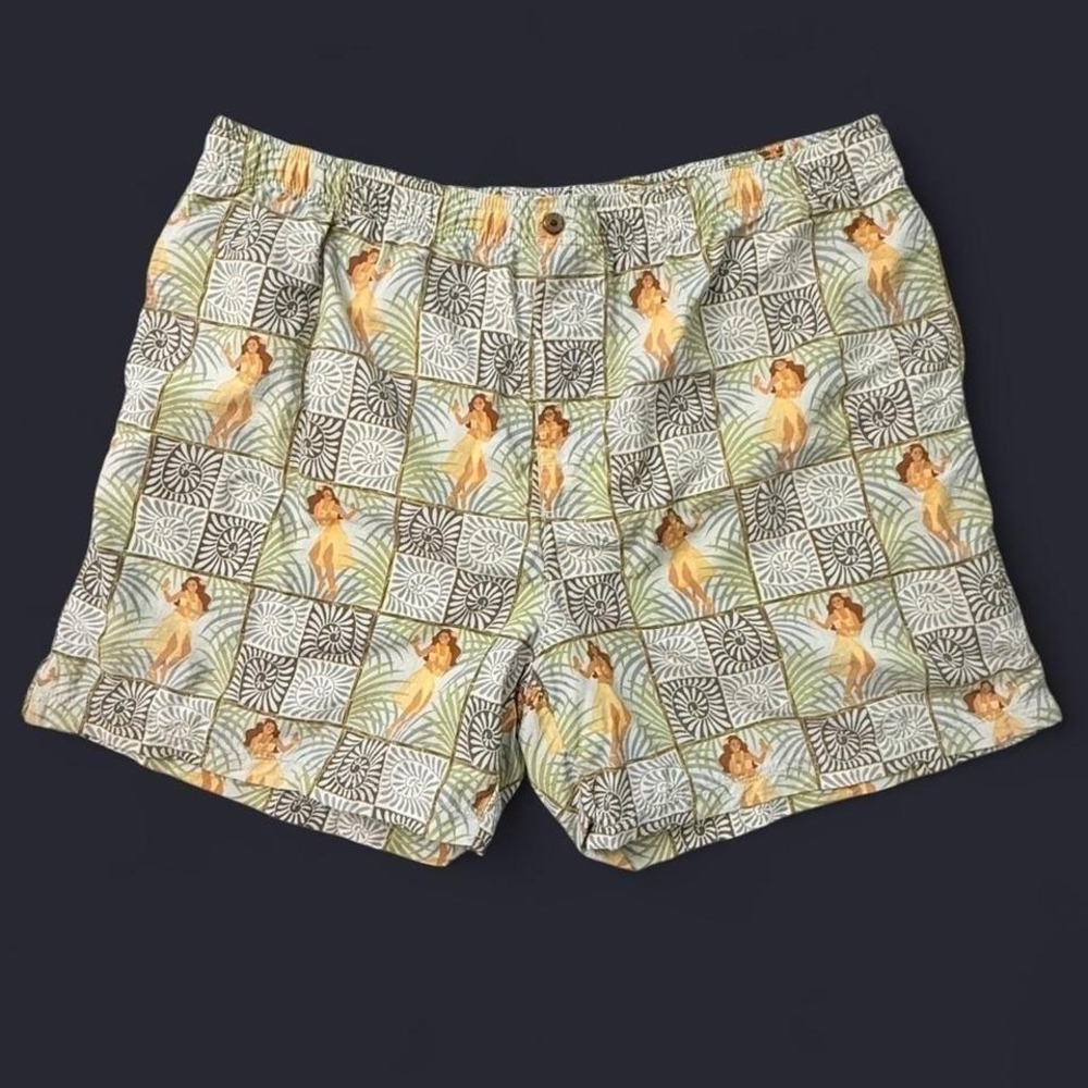 Tommy Bahama XXL Swim Trunks Hula Girl Hawaiian Tropical Print Board Shorts 0040